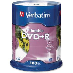 VERBATIM DVD+R 100pk InkJet Printable