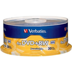 VERBATIM DVD+RW 30pk Spindle - 4.7GB 4x