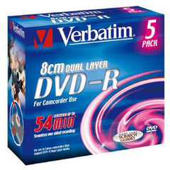 VERBATIM 5Pk Mini DVD-R DL Hardcoat