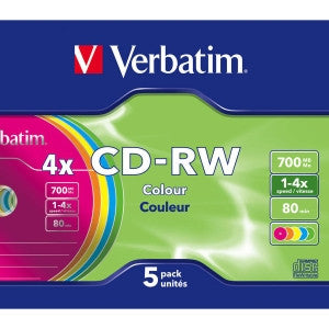 VERBATIM CD-RW 5pk CLRCase