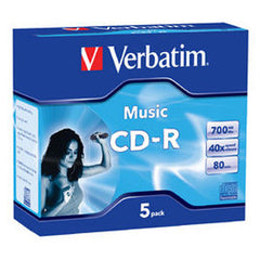 VERBATIM CD-R 80Min 5Pk Audio 40x