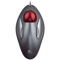LOGITECH TRACKMAN MARBLE Ambidextrous trackball design fingertip control marble optical technology convenient buttons. 3 Years Limited Warranty