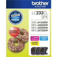 BROTHER LC233CL 3PK Colour 3 pack Ink cartridge