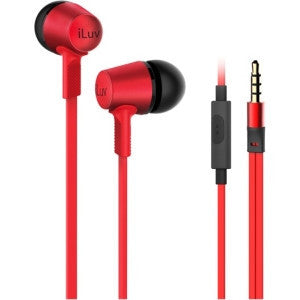 iLuv City lights-In earphone with mic - Red
