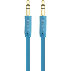 Kanex 3.5mm Stereo Audio Cable 6Ft Flat Blue