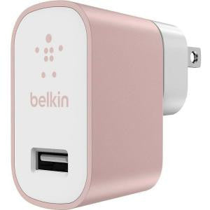 BELKIN METALLIC MIXITUP 2.4A MICRO WALL CHARGER ROSE GOLD