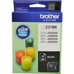BROTHER LC231BK INK CARTRIDGE BLACK 260 PAGE YIELD AT 5%