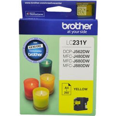 BROTHER LC231Y INK CARTRIDGE YELLOW 260 PAGE YIELD AT 5%