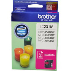 BROTHER LC231M INK CARTRIDGE MAGENTA 260 PAGE YIELD AT 5%