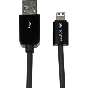 STARTECH 0.3m Black 8-pin Lightning to USB Cable