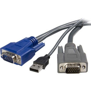 STARTECH 1.5m Ultra-Thin USB VGA 2-in-1 KVM Cable