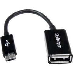 STARTECH 5in Micro USB to USB OTG Host Adapter - Micro USB Male to USB A Female On-The-GO Host Cable Adapter