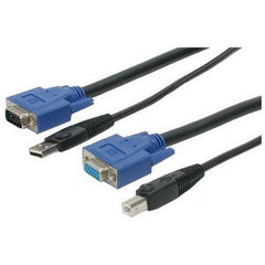 STARTECH 15 ft 2-in-1 Universal USB KVM Cable - KVM Cable - 15 ft - 1 x Type B 1 x D-Sub (HD-15) 1 x Type A 1 x D-Sub (HD-15) - KVM Switch Cable External