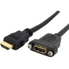 STARTECH 3 ft HDMI Cable for Panel Mount - F/M