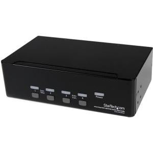 STARTECH 4 Port Dual DVI USB KVM Switch with Audio & USB 2.0 Hub