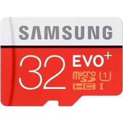SAMSUNG MICRO SD 32GB EVO PLUS/W ADAPTER 80MB/S 10 YEARS LIMITED WARRANTY