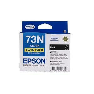 EPSON 73N BLACK TWIN PACK STD YIELD