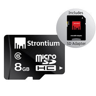 STRONTIUM TECHNOLOGY 8G Class 6 Micro SD Card w/Adaptor
