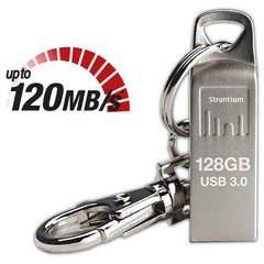 STRONTIUM TECHNOLOGY 128GB AMMO METALLIC USB 3.0 DRIVE