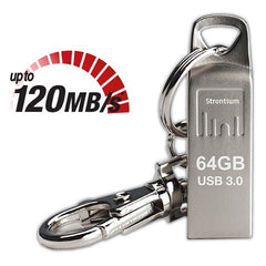 STRONTIUM TECHNOLOGY 64GB AMMO METALLIC USB 3.0 DRIVE
